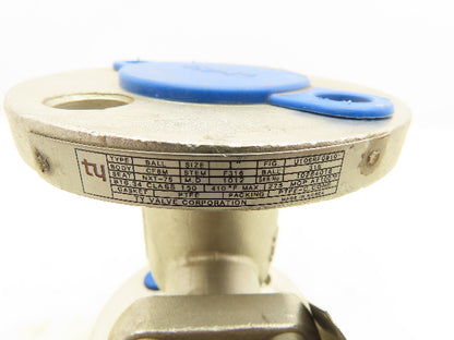 TY Valve CF8M 2-Way Ball Valve 1"Flanged 150# 275 MOP@100°F