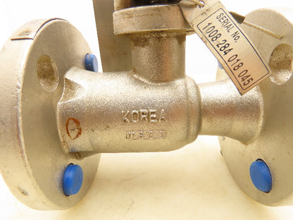 TY Valve CF8M 2-Way Ball Valve 1"Flanged 150# 275 MOP@100°F