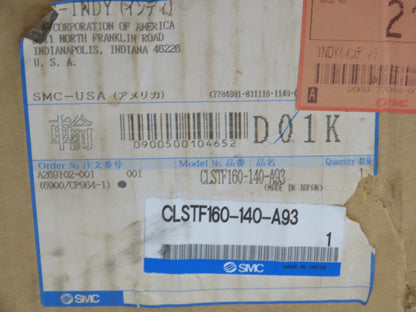 SMC CLSTF160-140-A93 Pneumatic Steel Tube One Way Lock-Up Cylinder 140mm Bore