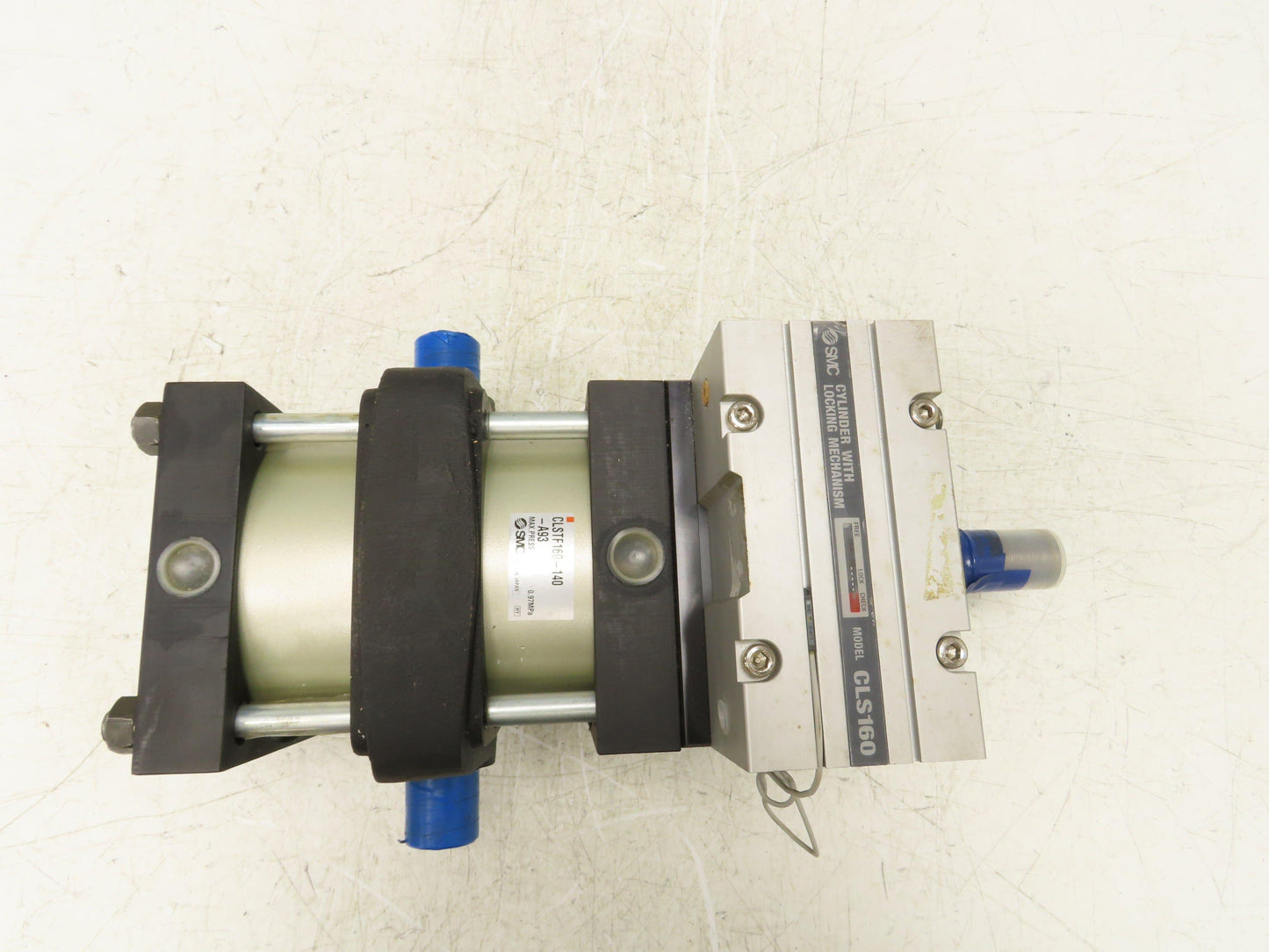 SMC CLSTF160-140-A93 Pneumatic Steel Tube One Way Lock-Up Cylinder 140mm Bore