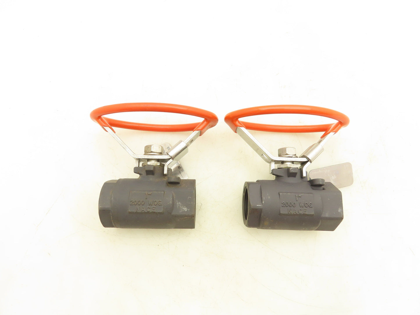 Nace 2000 WOG 2-Way Ball Valve 1" WCB SS Ball Lot Of 2