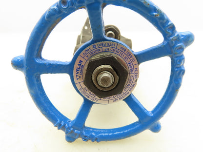 Velan S-2054W-02TY Steel Gate Valve 3/4" Threaded Class 800 1975PSI