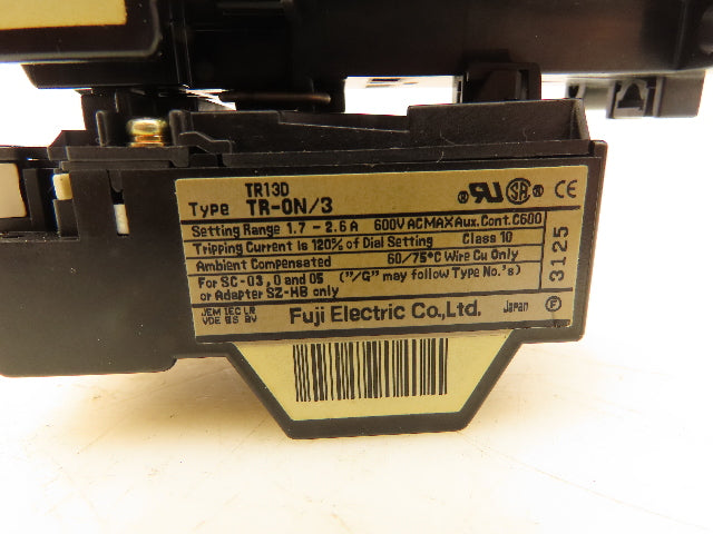 Fuji SC-05/G Magnetic Contactor w/Thermal Overload Relay 24V Coil 3PH Lot Of 2
