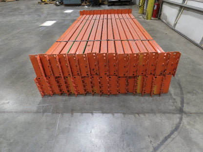 92"x 4"- 4.25" Teardrop Pallet Rack Racking Step Beam Crossmember Lot of 30