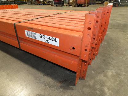 92"x 4"- 4.25" Teardrop Pallet Rack Racking Step Beam Crossmember Lot of 30