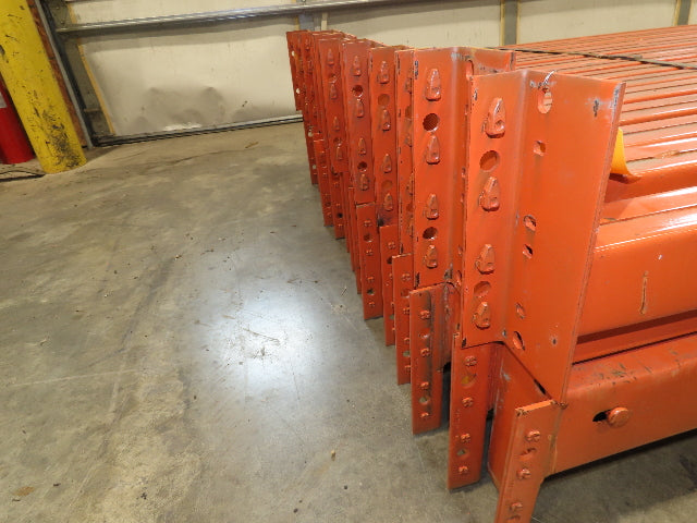 92"x 4"- 4.25" Teardrop Pallet Rack Racking Step Beam Crossmember Lot of 30