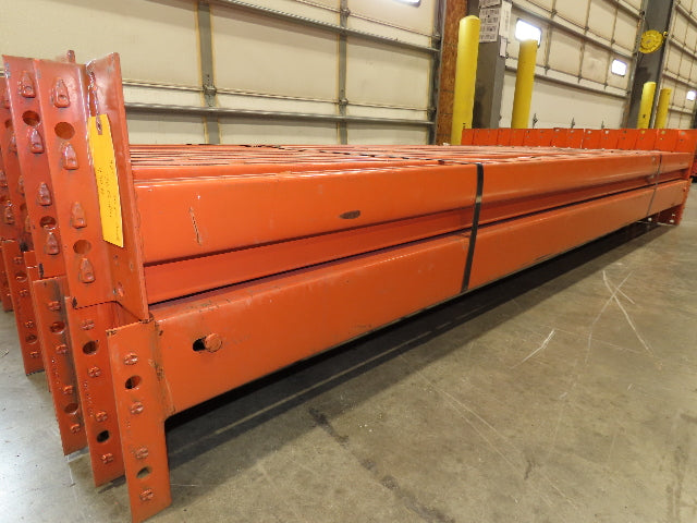 92"x 4"- 4.25" Teardrop Pallet Rack Racking Step Beam Crossmember Lot of 30