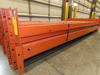 92"x 4"- 4.25" Teardrop Pallet Rack Racking Step Beam Crossmember Lot of 30
