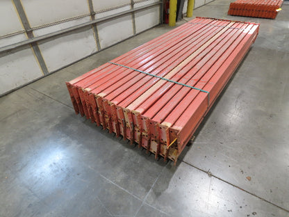 117"x 5" Teardrop Pallet Rack Racking Step Beam Crossmember Old Style Lot of 30