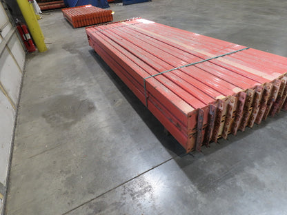 117"x 5" Teardrop Pallet Rack Racking Step Beam Crossmember Old Style Lot of 30