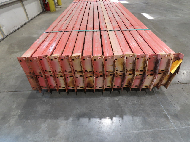 117"x 5" Teardrop Pallet Rack Racking Step Beam Crossmember Old Style Lot of 30