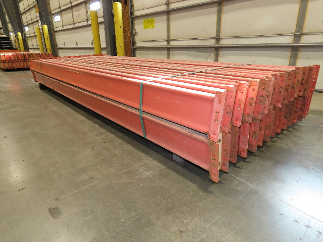 117"x 5" Teardrop Pallet Rack Racking Step Beam Crossmember Old Style Lot of 30