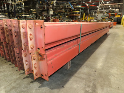 117"x 5" Teardrop Pallet Rack Racking Step Beam Crossmember Old Style Lot of 30
