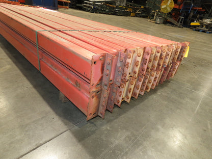 117"x 5" Teardrop Pallet Rack Racking Step Beam Crossmember Old Style Lot of 30