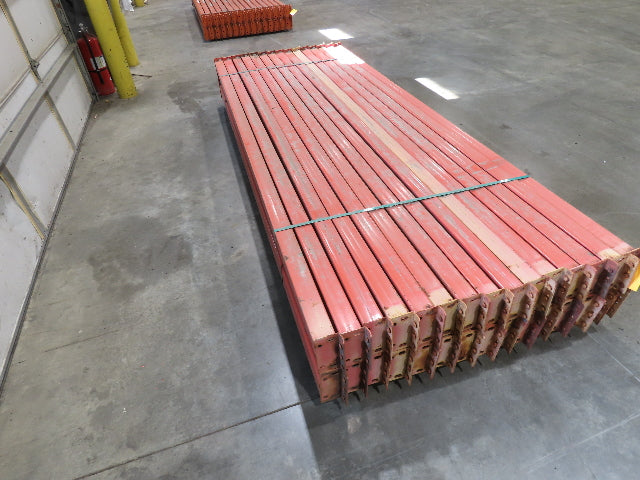 117"x 5" Teardrop Pallet Rack Racking Step Beam Crossmember Old Style Lot of 30