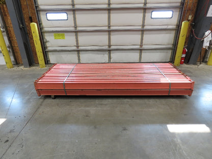 117"x 5" Teardrop Pallet Rack Racking Step Beam Crossmember Old Style Lot of 30