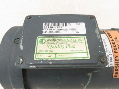 Reliance P56H3929N-VS Electric Motor 2HP 1725 RPM 208-230V 3PH FJ56C