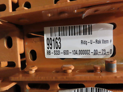 134"x 6" Teardrop Pallet Rack Racking Step Beam Crossmember New Style Lot of 30