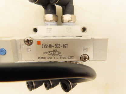 SMC SY5140-5DZ-02T Pneumatic 5/2 Solenoid Valve 24Vdc 1/4"npt  Lot of 2