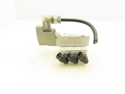 SMC SY5140-5DZ-02T Pneumatic 5/2 Solenoid Valve 24Vdc 1/4"npt  Lot of 2