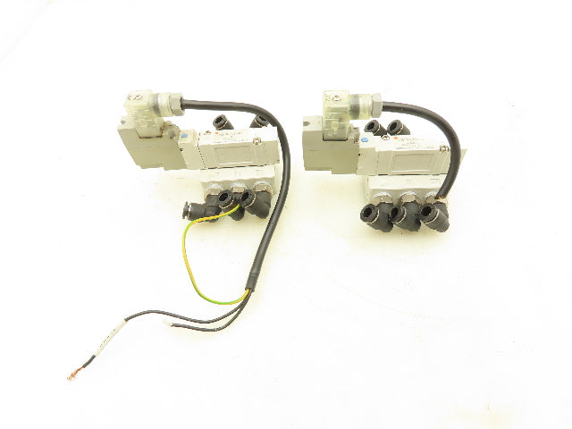 SMC SY5140-5DZ-02T Pneumatic 5/2 Solenoid Valve 24Vdc 1/4"npt  Lot of 2