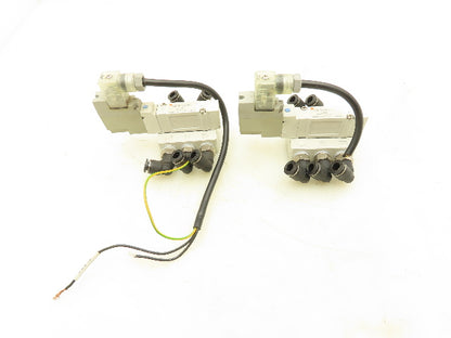 SMC SY5140-5DZ-02T Pneumatic 5/2 Solenoid Valve 24Vdc 1/4"npt  Lot of 2