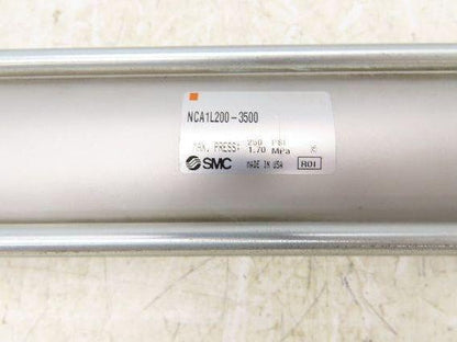 SMC NCA1L200-3500 Pneumatic Air Cylinder 2" Bore 35" Stroke Foot Mount 250psi