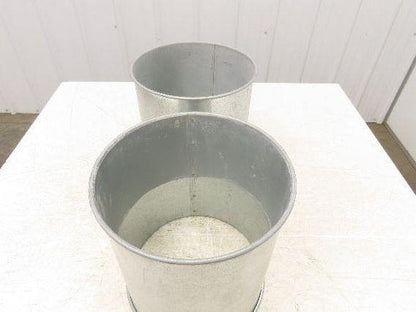 10"x 11"L Galvanized Clamp Together Duct Pipe Dust Collector Ducting  Lot of 2