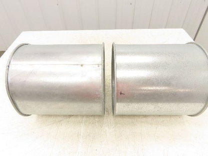 10"x 11"L Galvanized Clamp Together Duct Pipe Dust Collector Ducting  Lot of 2