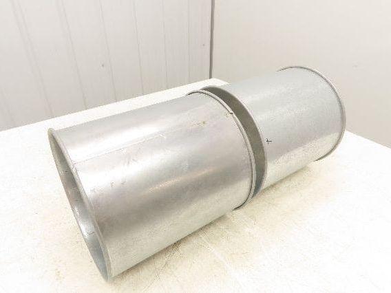 10"x 11"L Galvanized Clamp Together Duct Pipe Dust Collector Ducting  Lot of 2