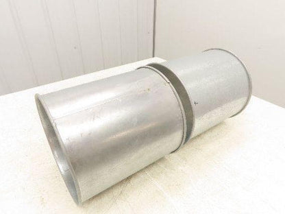 10"x 11"L Galvanized Clamp Together Duct Pipe Dust Collector Ducting  Lot of 2