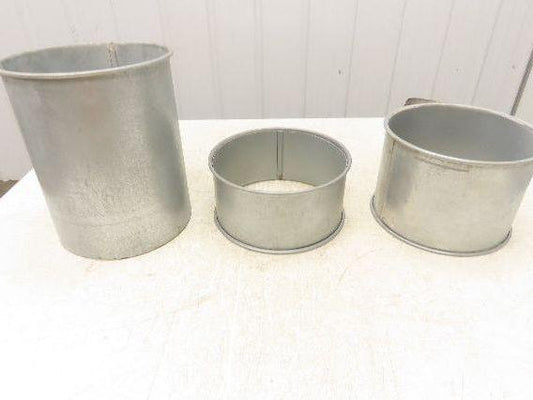 10" Galvanized Clamp Together Duct Pipe Dust Collector Ducting  Lot of 3pcs