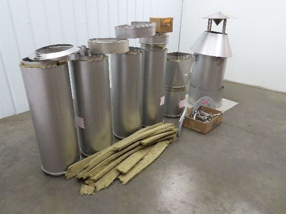 Van Packer DW Stainless Double Wall Insulated Chimney Pipe 12" Dia x 20'L