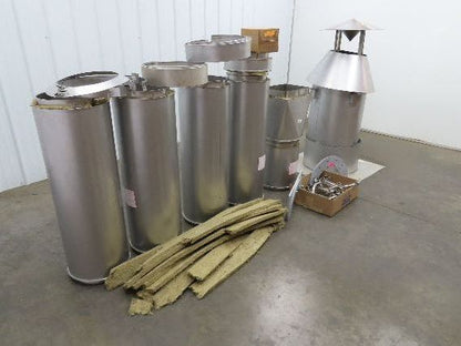 Van Packer DW Stainless Double Wall Insulated Chimney Pipe 12" Dia x 20'L