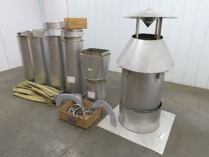 Van Packer DW Stainless Double Wall Insulated Chimney Pipe 12" Dia x 20'L