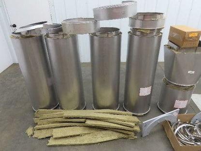 Van Packer DW Stainless Double Wall Insulated Chimney Pipe 12" Dia x 20'L