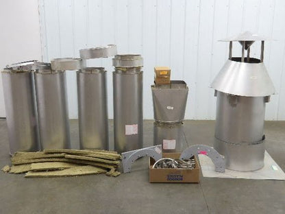 Van Packer DW Stainless Double Wall Insulated Chimney Pipe 12" Dia x 20'L