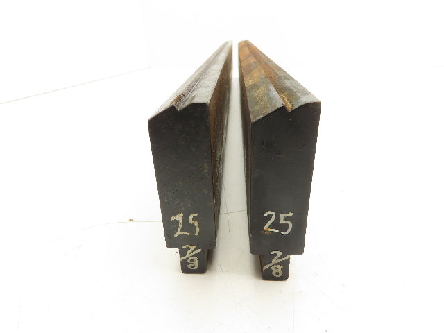 Press Brake Die 25-7/8" Long 1/2" Tang 31/32" Wide 100° Angle 1/4" Wide Set