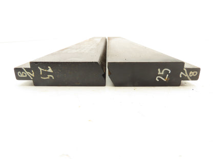 Press Brake Die 25-7/8" Long 1/2" Tang 31/32" Wide 100° Angle 1/4" Wide Set