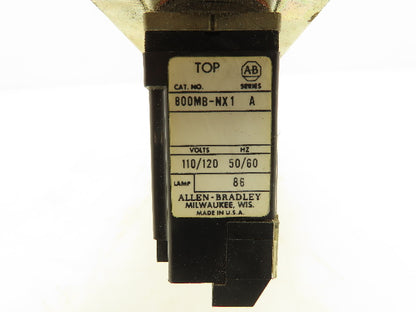 Allen Bradley 800MB-NX1 HMI Selector Switch E-Stop Control Panel Assembly