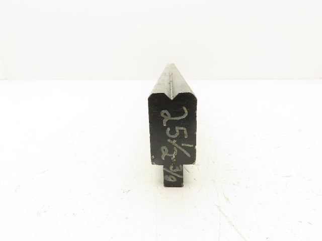 Press Brake Die 25-1/2" Long 90° V 1/2" Tang 1-3/32" W 1-3/4" H 45° Bevel