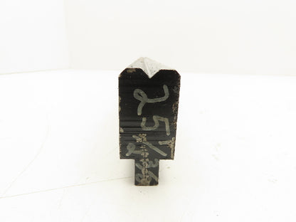 Press Brake Die 25-1/2" Long 90° V 1/2" Tang 1-3/32" W 1-3/4" H 45° Bevel