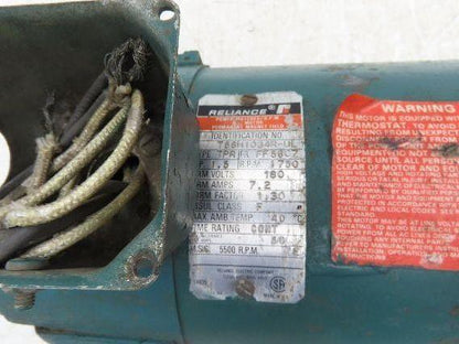 Reliance T56H1034R-UL DC Electric Motor 1-1/2HP 1750 RPM 180V 56CZ