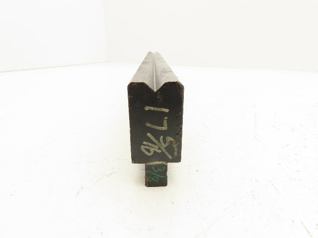 Press Brake Die 17-3/8" Long 90° V 1/2" Tang 1-1/8" Wide 99/128" H