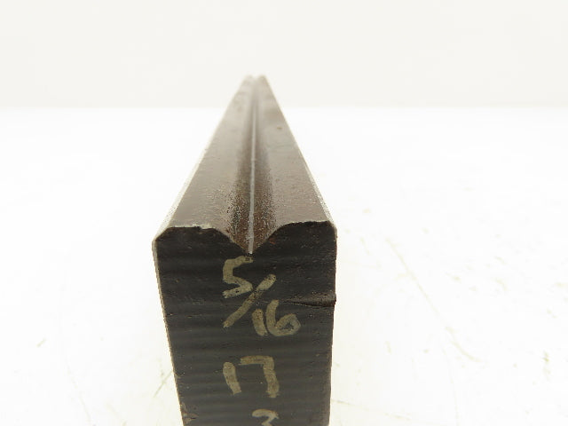 Press Brake Die 17-3/8" Long 90° V 1/2" Tang 1-1/8" Wide 99/128" H