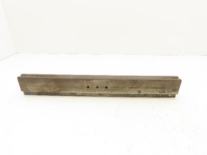 Press Brake Die 17-3/8" Long 90° V 1/2" Tang 1-1/8" Wide 99/128" H
