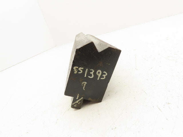 Press Brake Die 9-7/16" Long 1/2" Tang 90° V Type 1-7/8" W 5/8" V