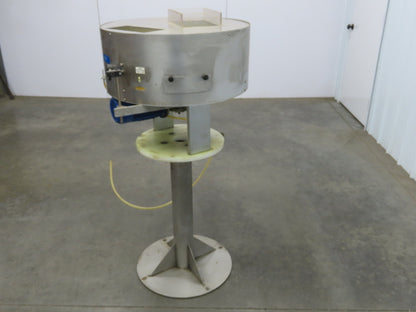Marin G&C Rotary Orienting Aerosol Cap Sorter Stainless Bowl Pedestal Feeder 24"