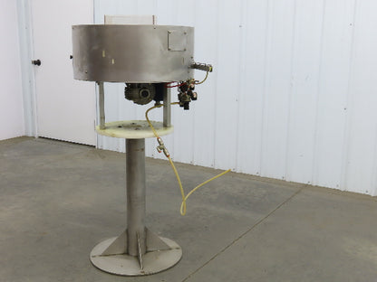 Marin G&C Rotary Orienting Aerosol Cap Sorter Stainless Bowl Pedestal Feeder 24"