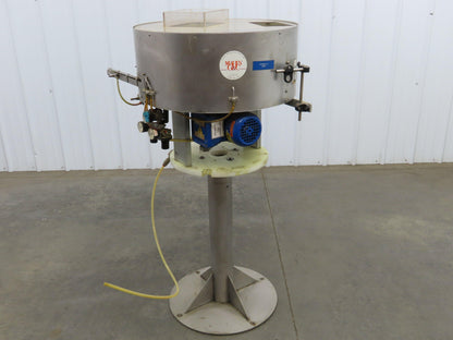 Marin G&C Rotary Orienting Aerosol Cap Sorter Stainless Bowl Pedestal Feeder 24"